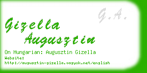 gizella augusztin business card